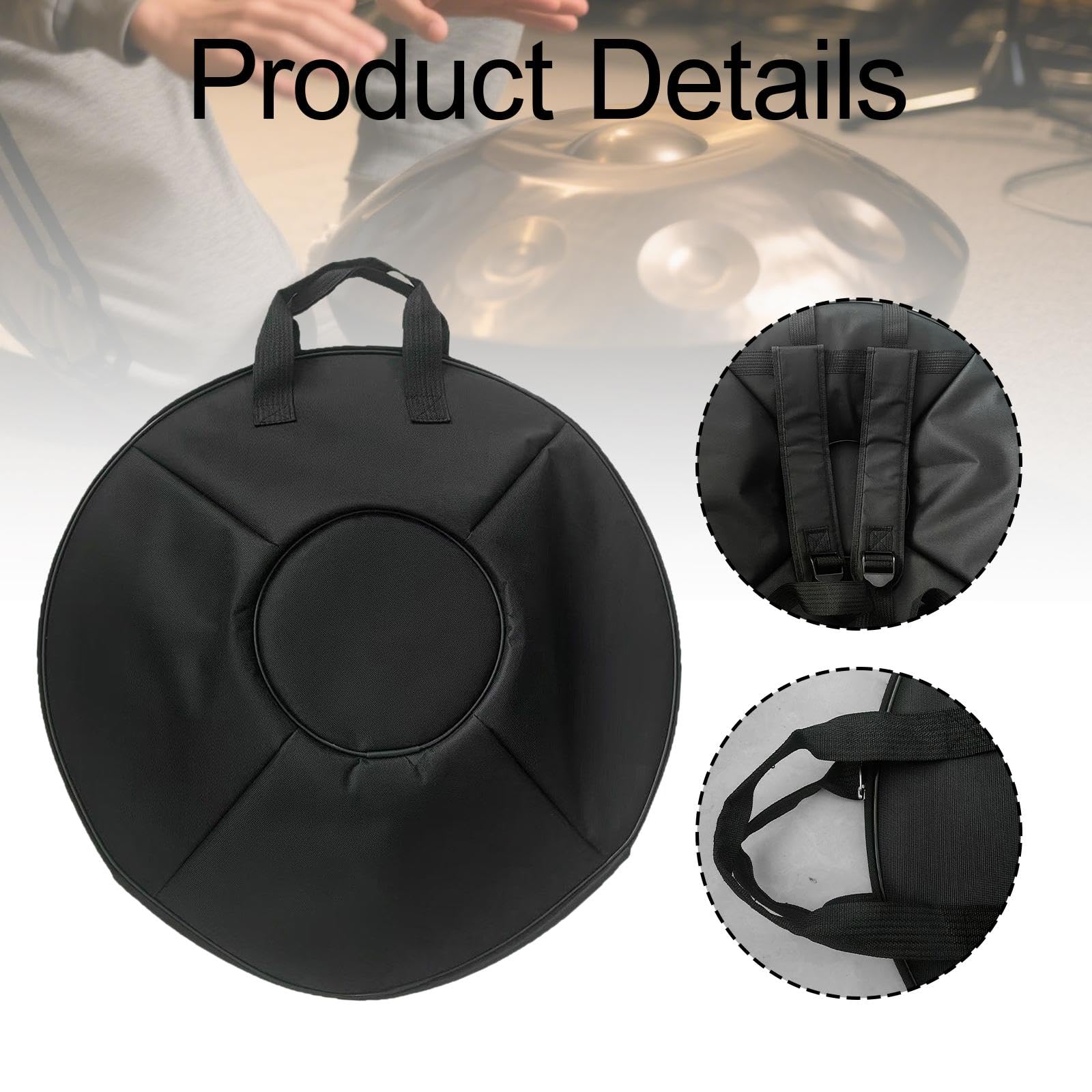 Borsa per Handpan, Custodia per Handpan, Protettiva, Portatile, 22 Pollici, Antigraffio, Antiurto, Protettiva, Zaino, Borsa
