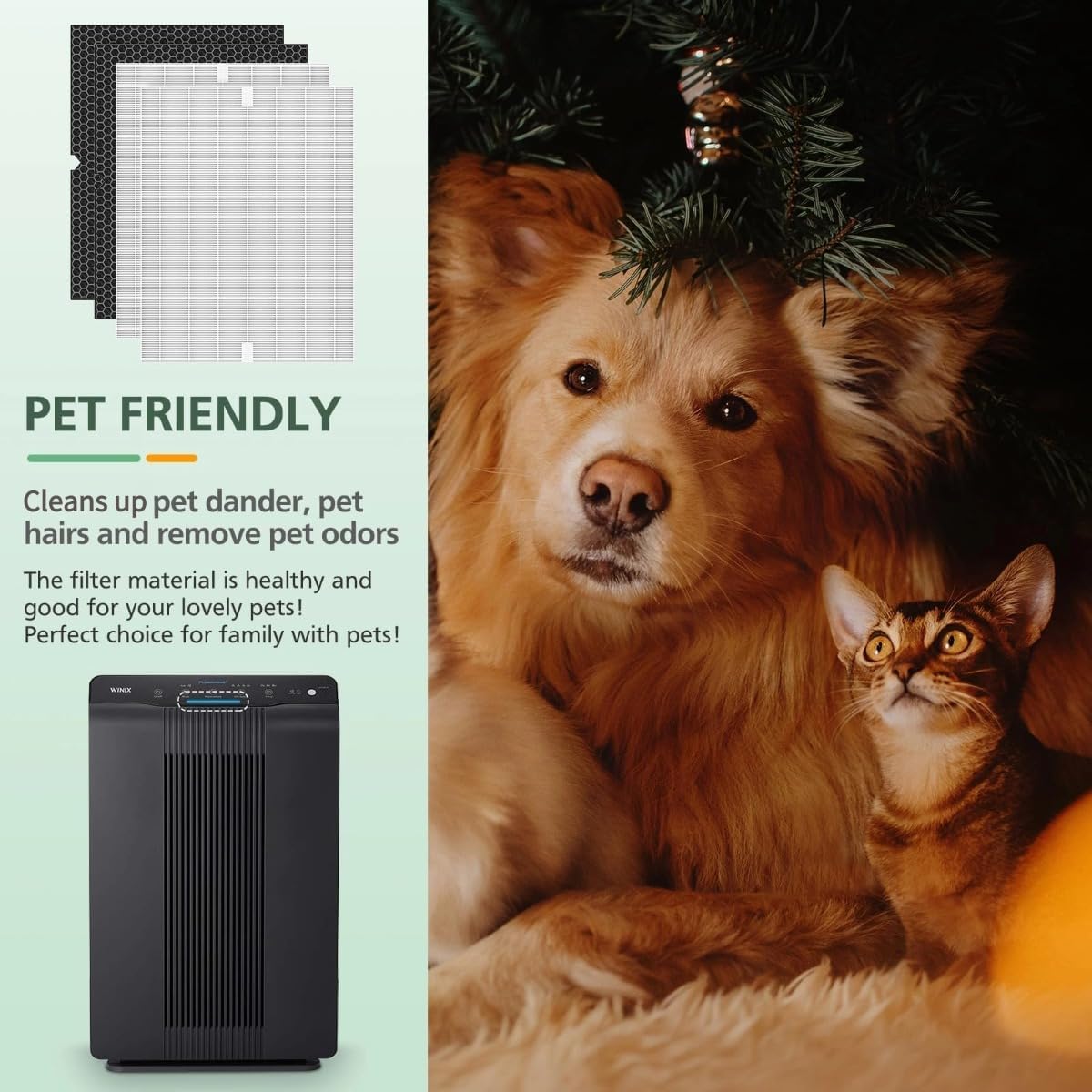 116130 Filter H Replacement Compatible with Winix 5500-2 5520 AM80 Plasmawave Air Purifier, 2 Pack Filters & 2 Pack Activated Carbon Filters Combo Pack - Image 7