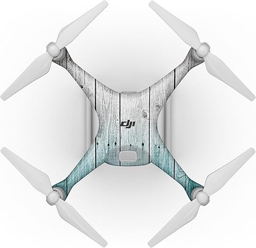 DesignSkinz - Compatible con drone DJI Spark - Adhesivo protector de vinilo resistente a los arañazos - Tablones de madera envejecida de color verde