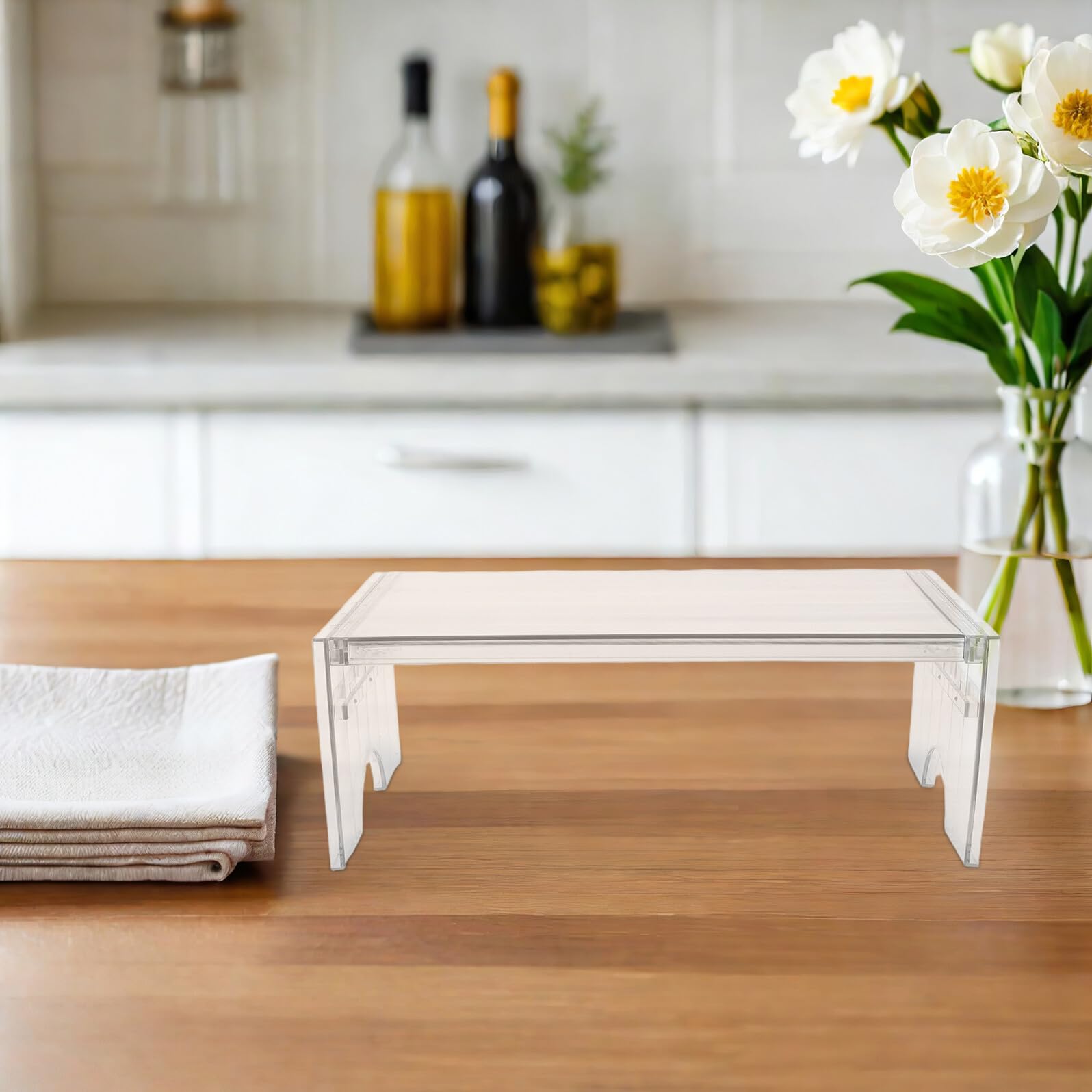 Veemoon Estante Ajustable y Apilable para Frigorífico Divisor de Almacenamiento Flexible y Extensible Organizador Modular para Congelador Despensa y Armario de Cocina Resistente y Moderno
