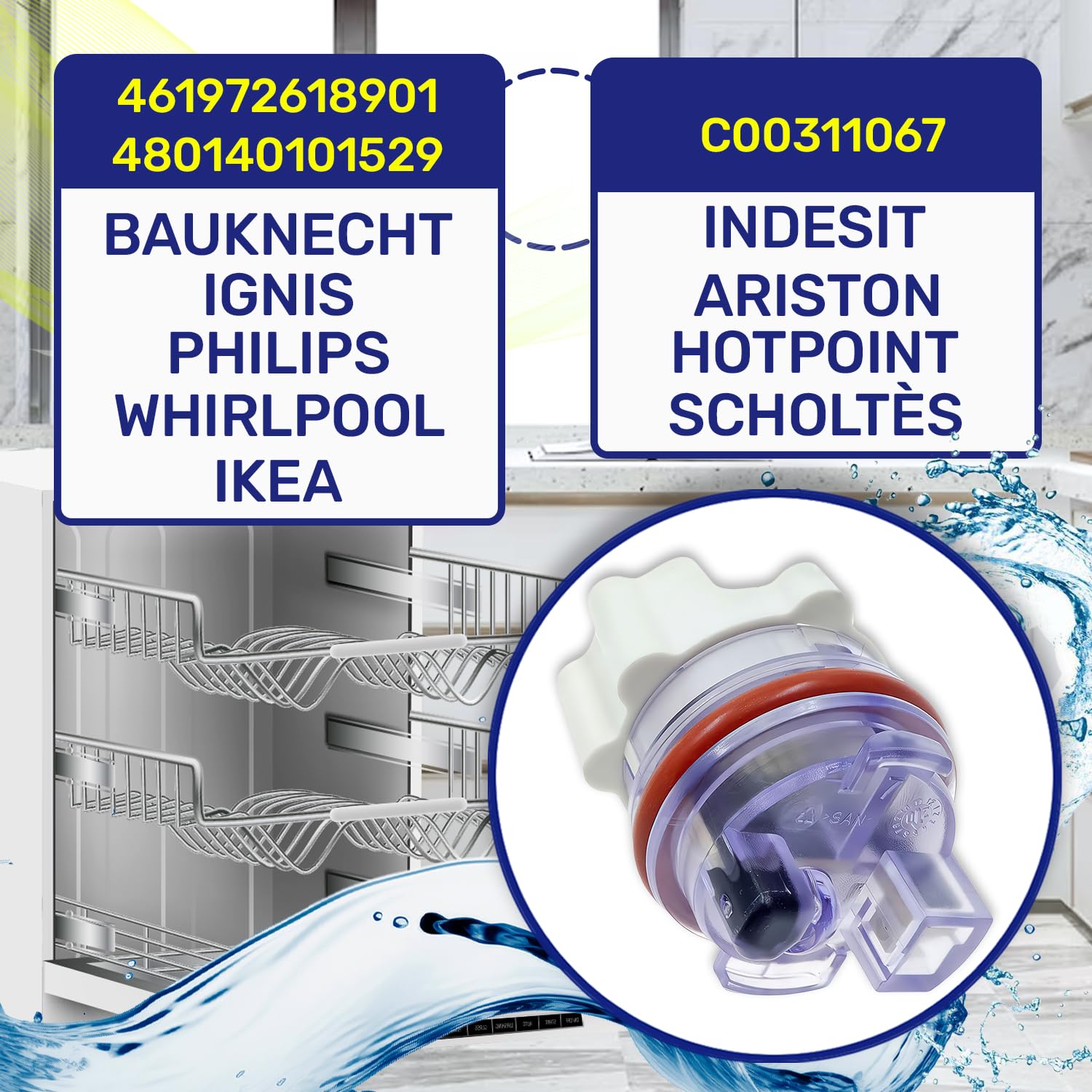 CAPTEUR NIVEAU OWI LAVE VAISSELLE WHIRLPOOL 480140101529 - Vigier Electroménager - Foto 11