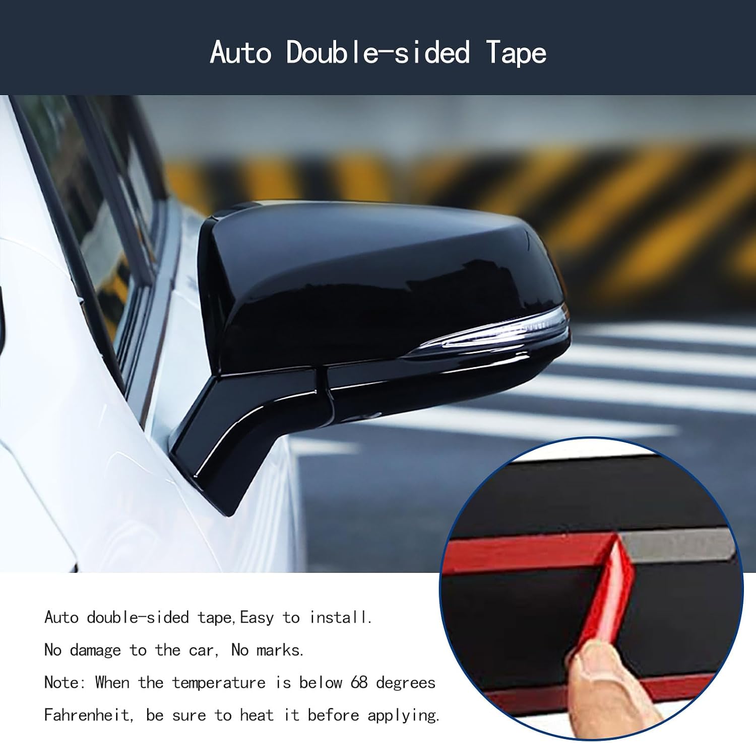 Side View Mirror Cover Compatible With Toyota Sienna 2021 2022 2023 2024 Rearview Mirror Trims Exterior Car Accessories ABS 2PCS(Glossy Black Style)