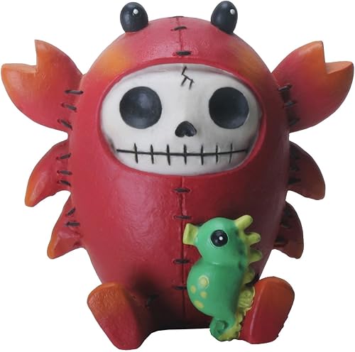 SUMMIT COLLECTION Furrybones Scuttle Signature Esqueleto en disfraz de langosta con caballo de mar