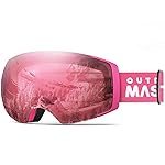 OutdoorMaster Ski Goggles PRO - Frameless, Interchangeable Lens 100% UV400 Protection Snow Goggles for Men & Women (Photochromic Rose VLT8%-70%)