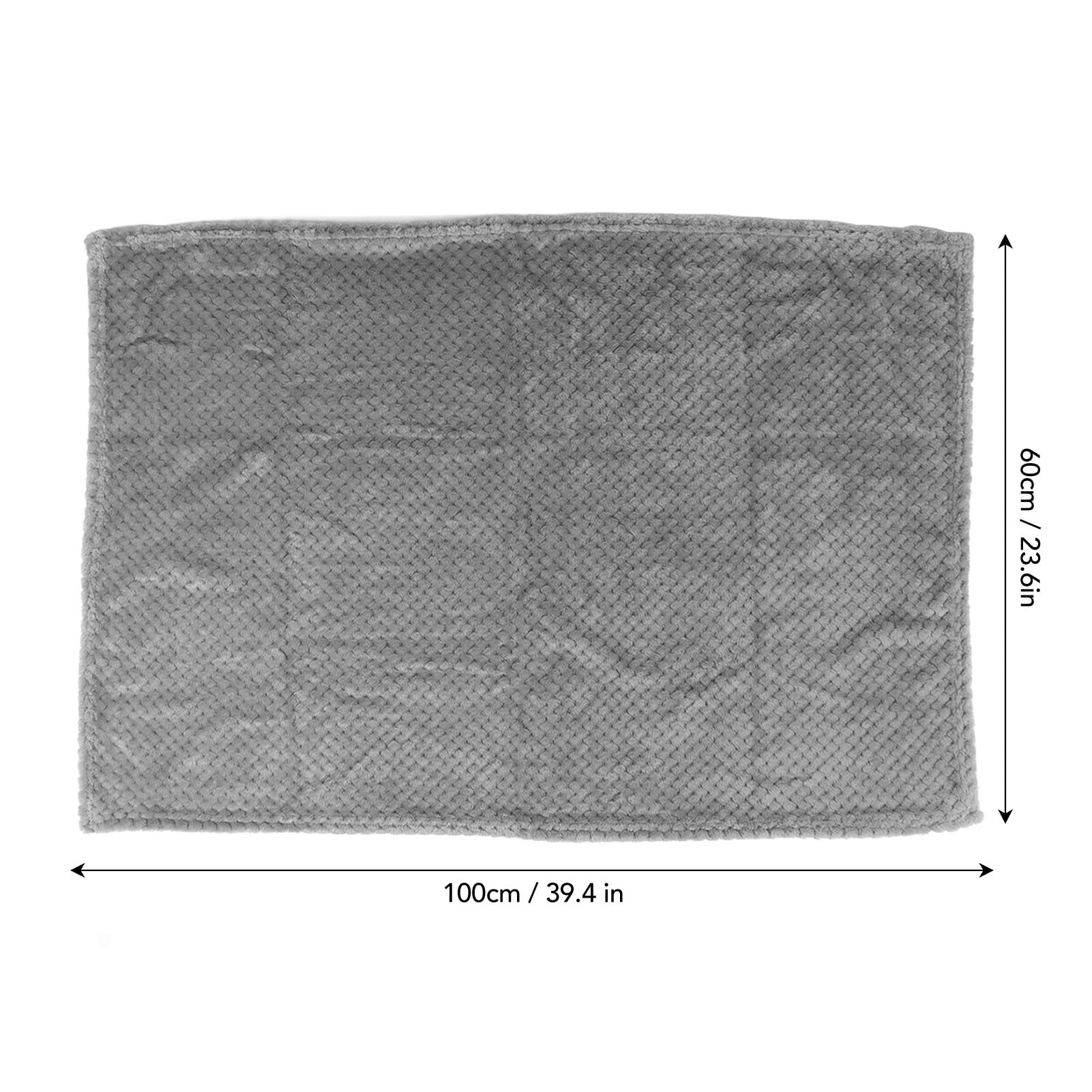 Couverture polaire douce et chaude lavable en machine pour chien et chat, légère et portable - Couverture matelassée pour petits animaux de compagnie, canapé, voiture, voyage (gris)