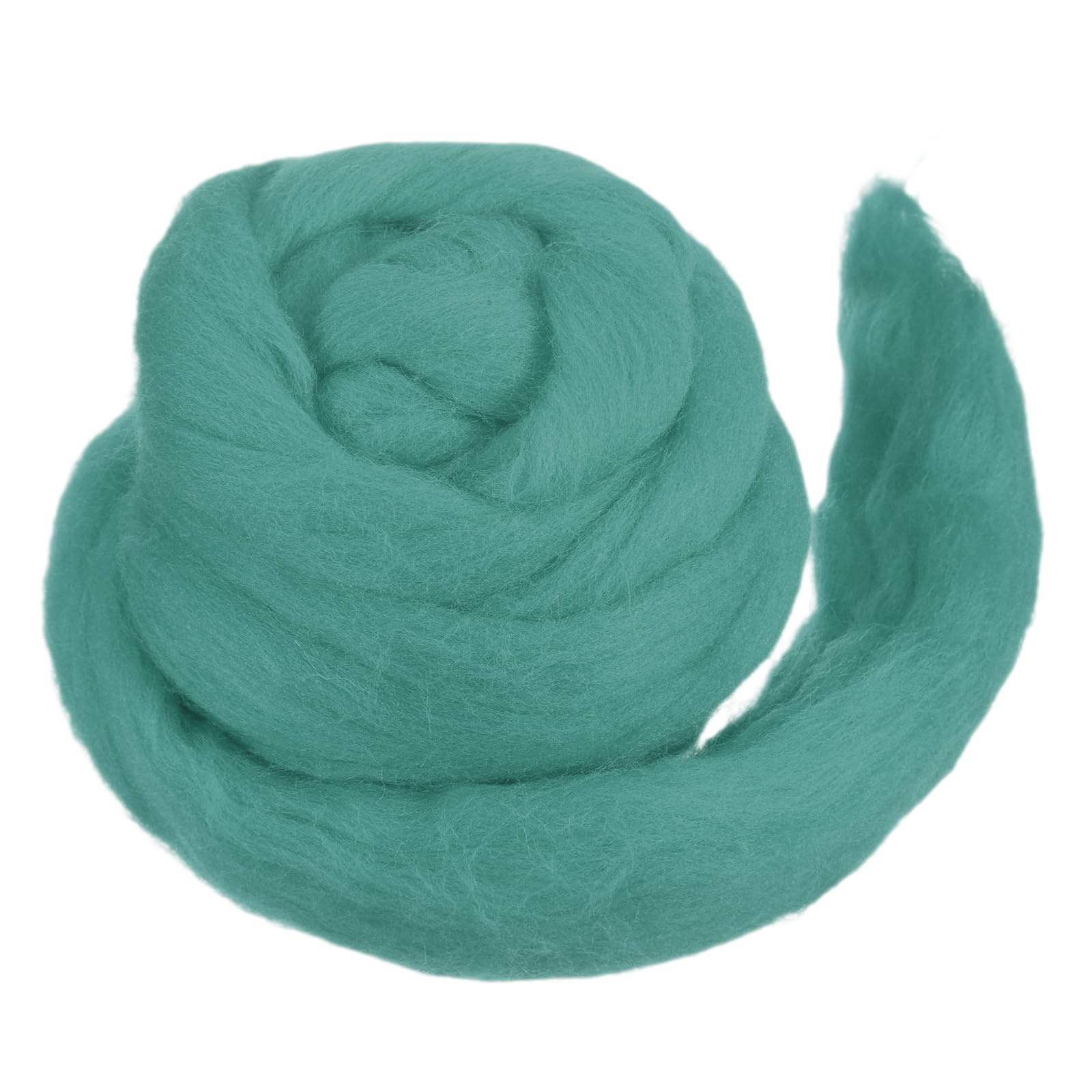 MECCANIXITY Wool Roving Yarn Soft Felting Wool 50g/1.76oz Pure Chunky Roving Yarn for Needle Felting Knitting Blanket Spinning Weaving Art DIY Craft Blue Green