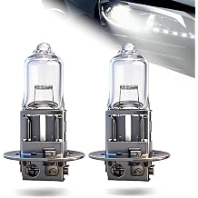 H3 Fog Light Bulb, Halogen 12v 55w, Standard 3800K Warm White, Clear Light Headlamp Replacement Super Bright 2 pack