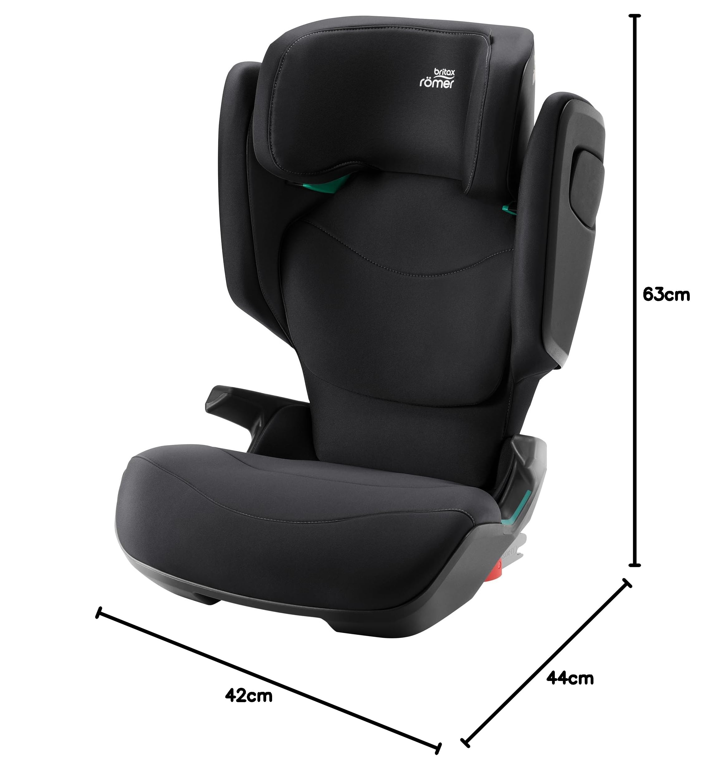 BRITAX RÖMER Kindersitz KIDFIX M i-Size, für Kinder von 100-150 cm (i-Size) mit und ohne ISOFIX, 3,5-12 Jahre, Space Black