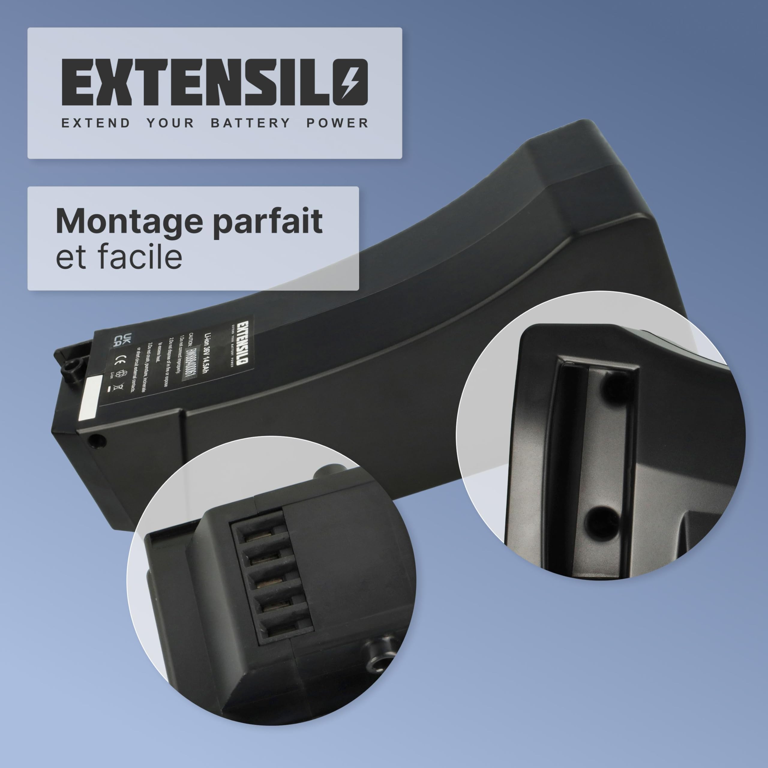 Batterie Compatible avec Kalkhoff Pro Connect i8 HS 8-G Nexus vélo électrique (14,5Ah, 36V, Li-ION) - Noir