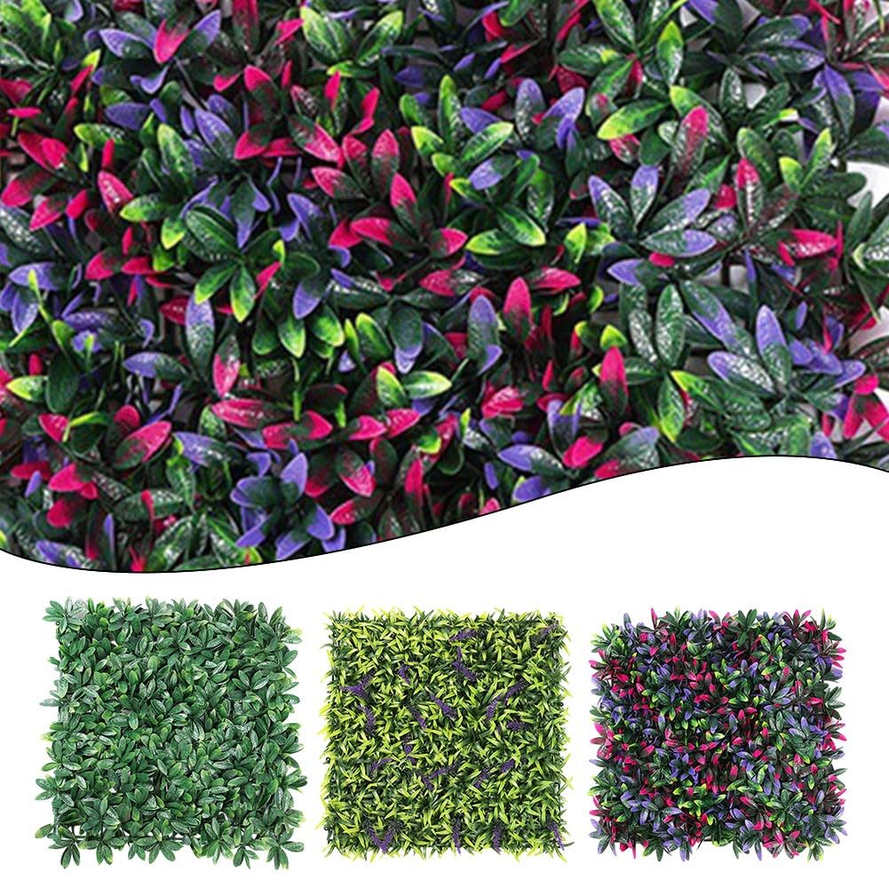 Gazon artificiel 50x50 cm tapis carré de verdure pour décoration murale de salon et café