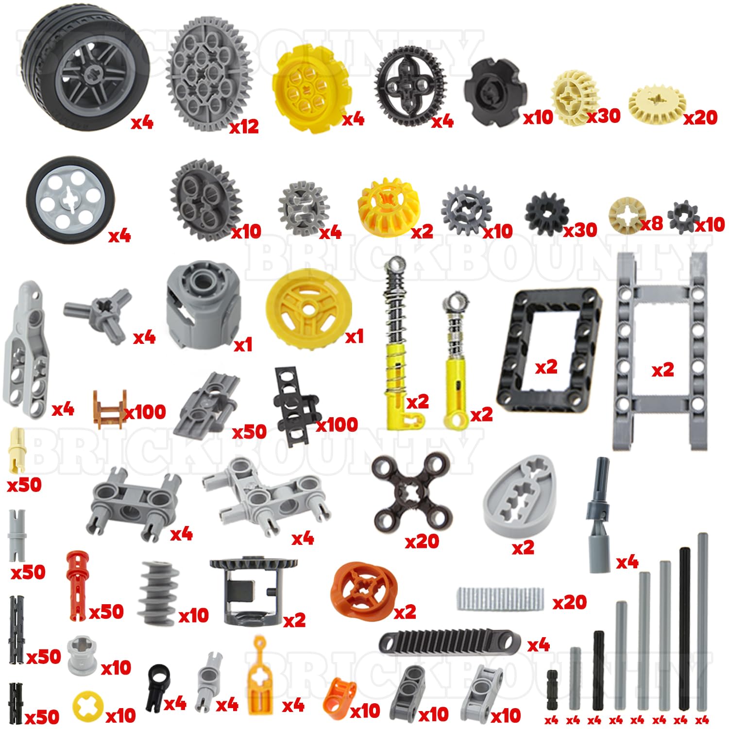 Juego de 846 piezas técnicas compatibles con el juego técnico, marco de ruedas de neumáticos, haz de elevación y pines, kit de repuesto MOC y STEM para bloques de construcción técnicos
