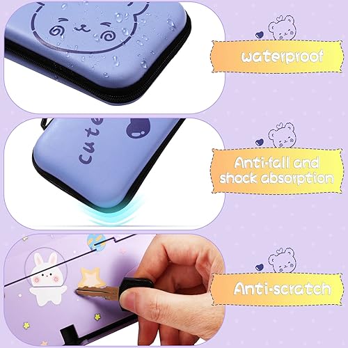 Miniatura 3 de Weewooday Funda protectora y funda de transporte, funda suave y delgada para consola y controladores, bolsa de transporte de viaje rígida con 12