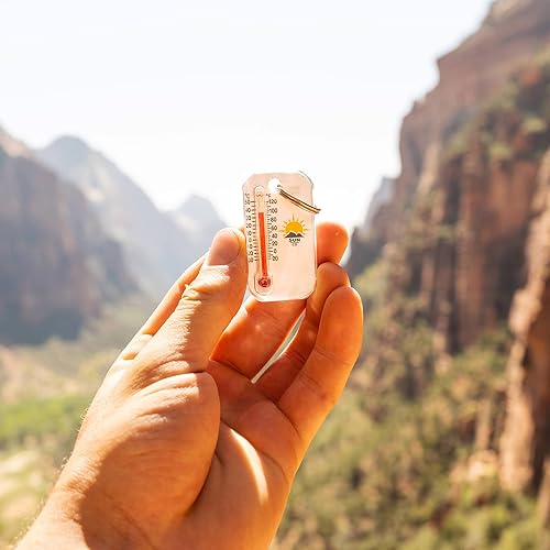Miniatura 3 de Sun Company Zip-o-gage - Termómetro de cierre para chaqueta, parka o mochila Mini termómetro llavero para exteriores