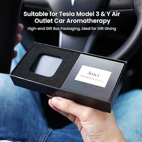 Miniatura 7 de Jmey Paquete de 2 cápsulas aromáticas de repuesto para aromas de automóvil de la serie Flowing-Glass-Series diseñadas para Tesla Model 3  Model Y