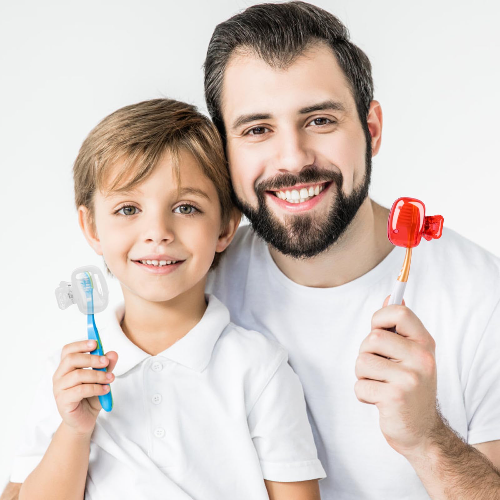 Paquete de 5 fundas de cabeza de cepillo de dientes de viaje, protector de cepillo de dientes, funda protectora de plástico para viajes domésticos, camping, baño, escuela, negocios