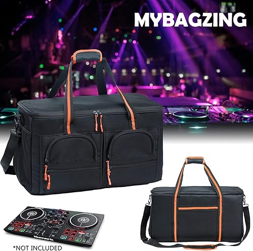 Miniatura 6 de Bolsa de DJ para equipo, bolsa de concierto para músicos, bolsa grande para archivos de cable de DJ, con fundas de esponja para Pioneer DDJ flx4