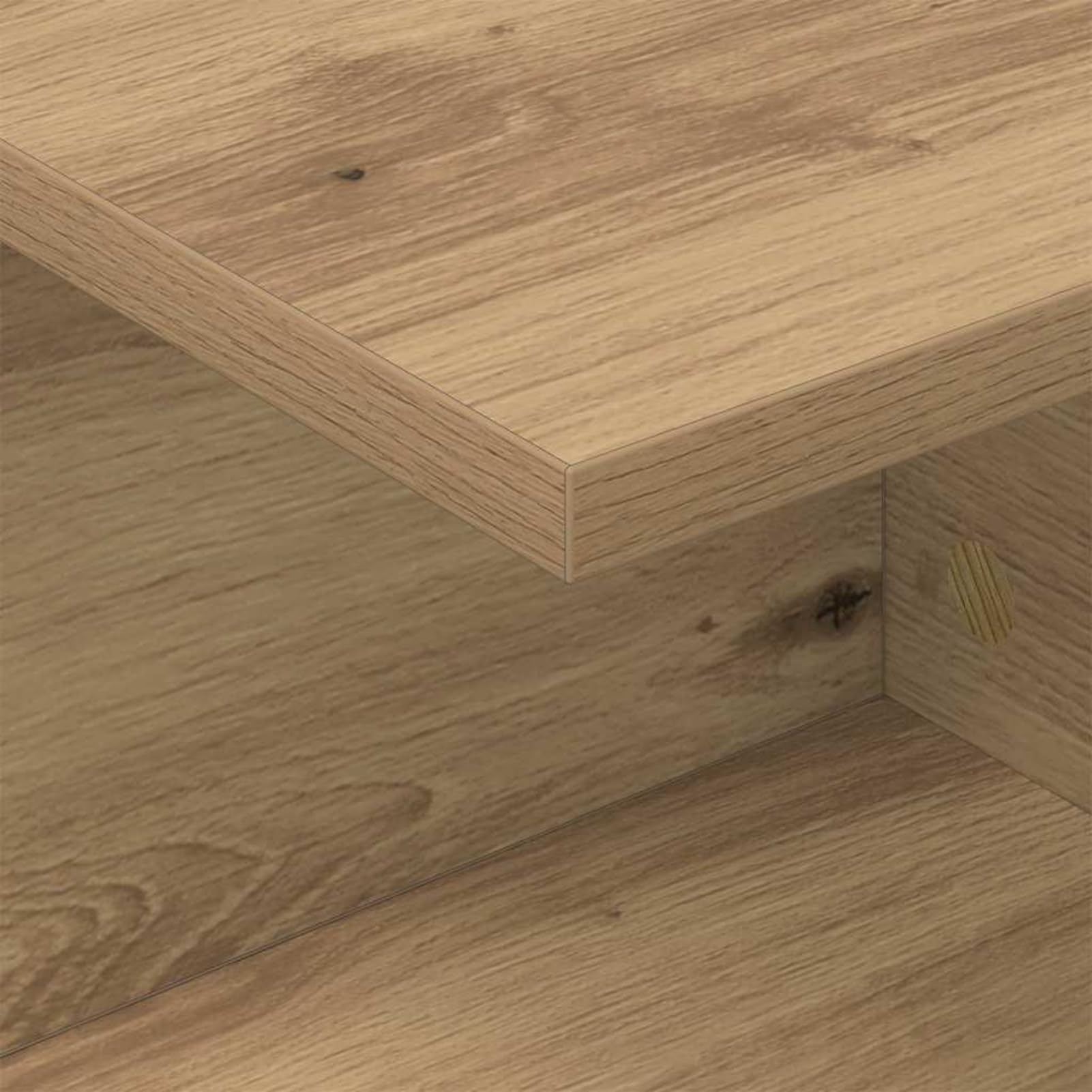 Nachttisch 2er-Set Artisan-Eiche 40x30x25 cm Holzwerkstoff | Rechteckiges Design, viel Stauraum unterhalb, montagefertig, pflegeleicht mit feuchtem Tuch