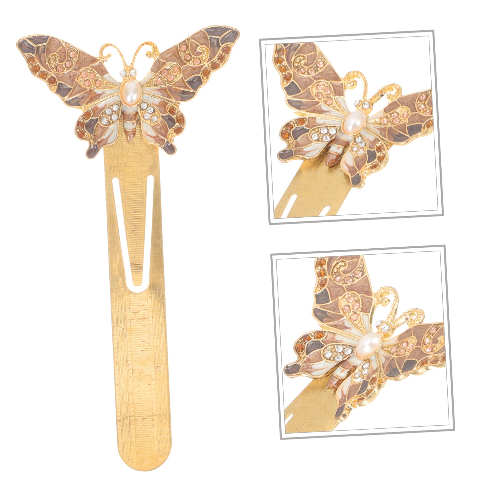jojofuny 3 Stück Emaille Butterfly Lesezeichen Buchseitenmarkierung Zum Lesen Neuheit Lesezeichen Lesen Schmetterling Buchmarkierungen Legierung