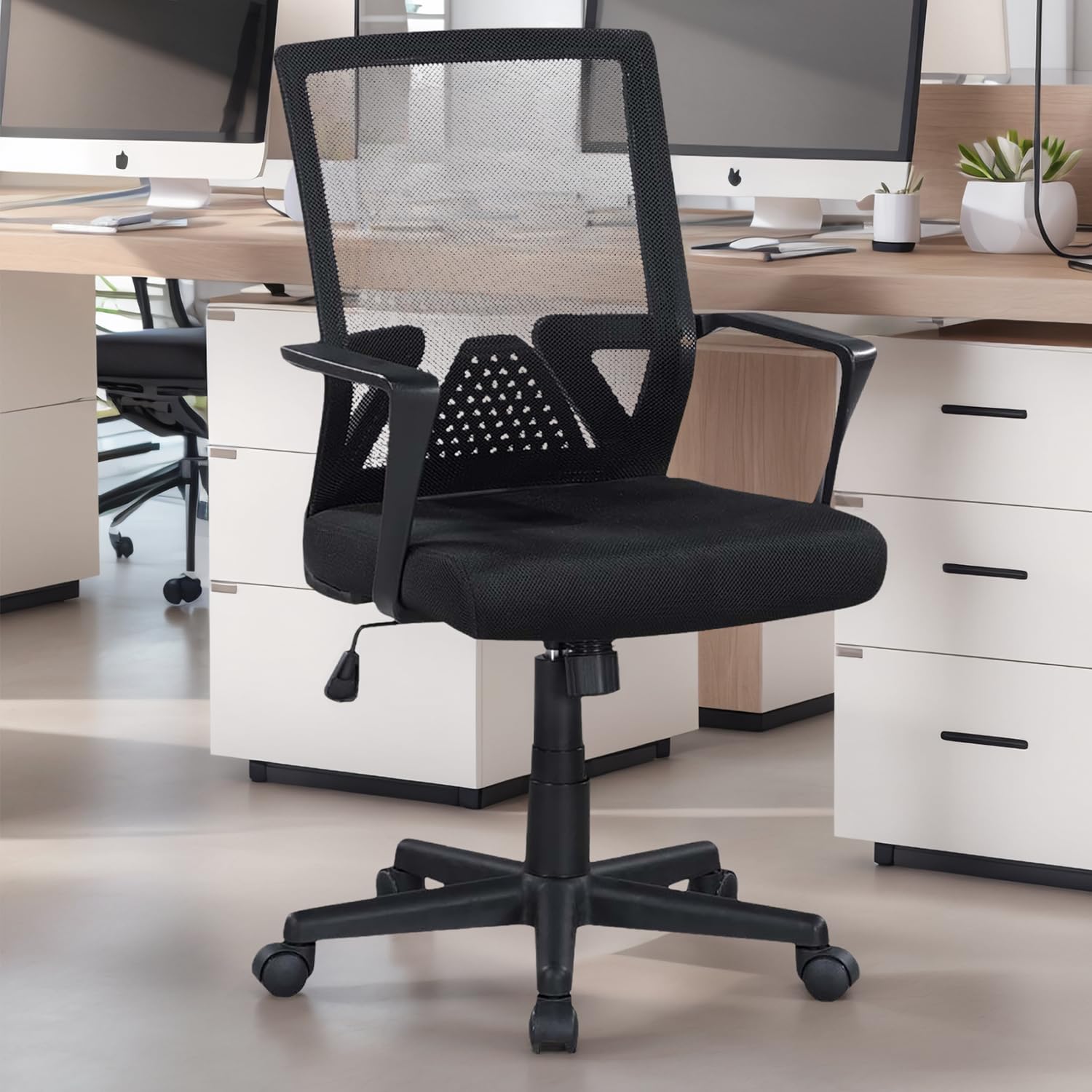 Home Office Chair Office Chair Computer Desk Chair Gaming Ergonomic Mid Back Cushion Lumbar Support with Comfy Mesh