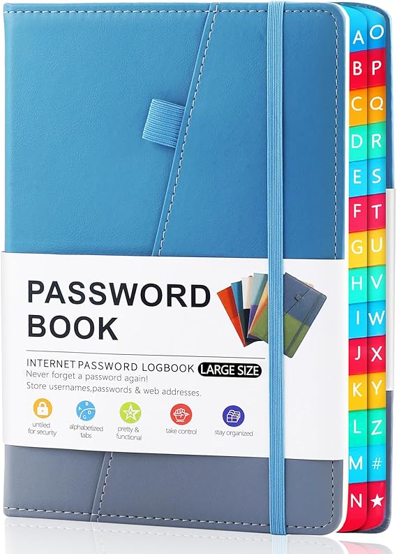 What's Y Fucking Password: Logbook Journal With Tabs, Password Book
