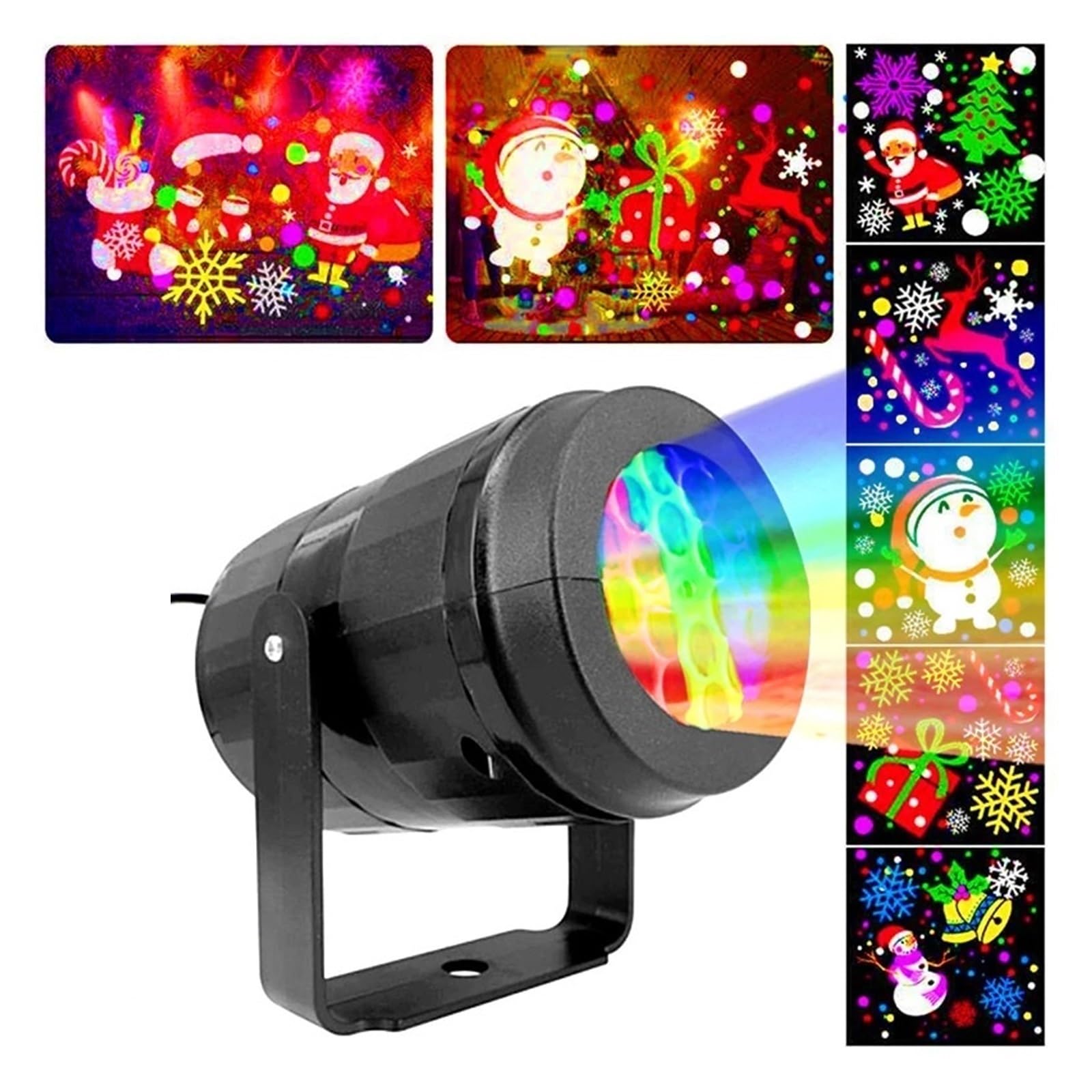 Projecteur Lumineux, projecteur de scène de fête de Noël, 16 Motifs, projecteur à LED, veilleuse pour Vacances, Lampe spéciale pour la Maison, Le Jardin, la fête