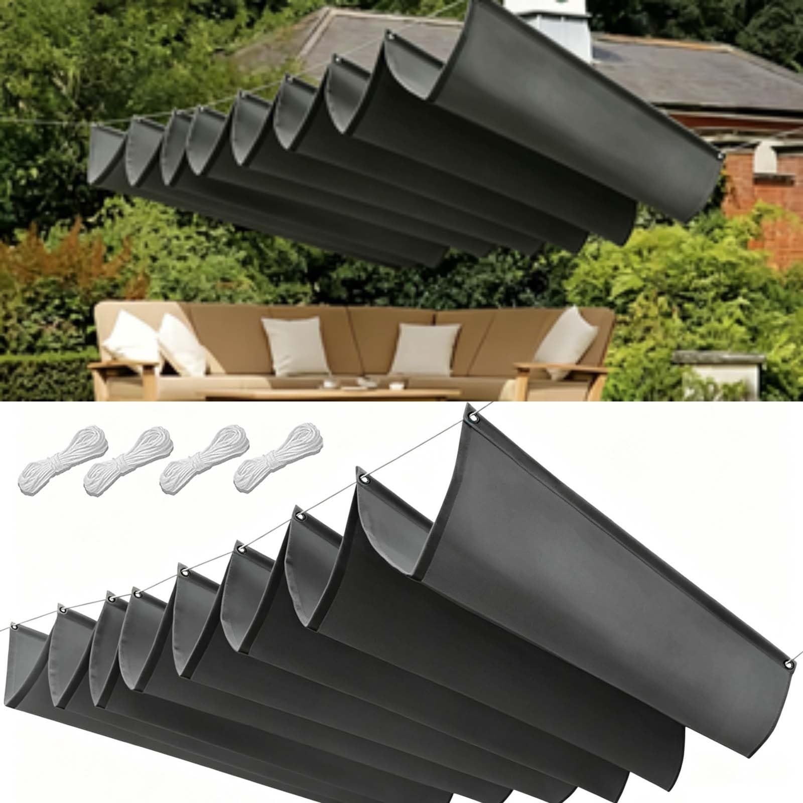 Toldos para terraza exterior y jardín crea tu oasis gris oscuro