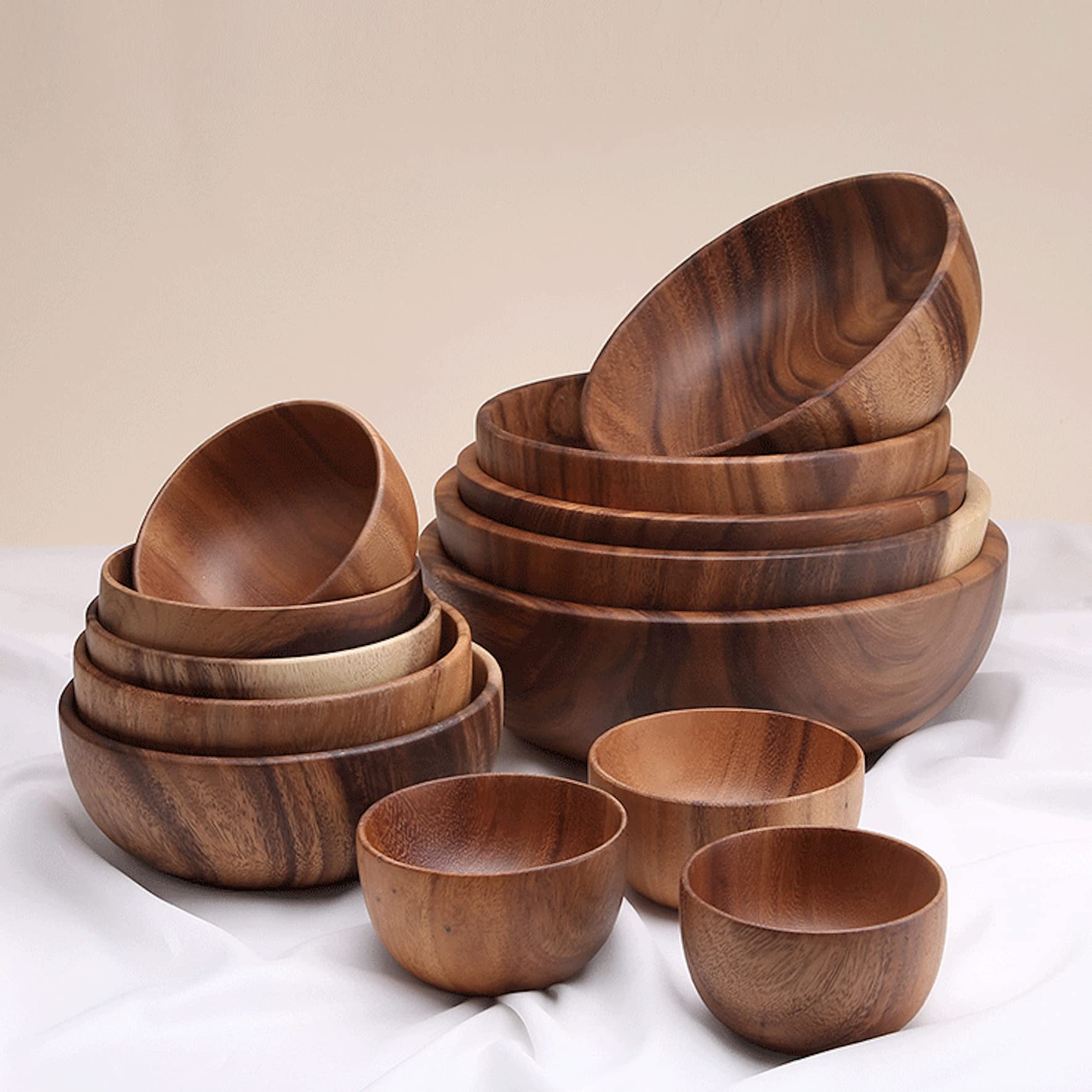 Saladier en bois de manguier 25 cm Capucine Amadeus | Leroy Merlin