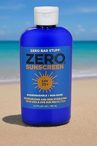 Miniatura 2 de ZERO SPF 20 Protector solar natural, protector solar UVA/UVB para deporte y uso diario, loción solar amigable con los arrecifes de coral, fabricado
