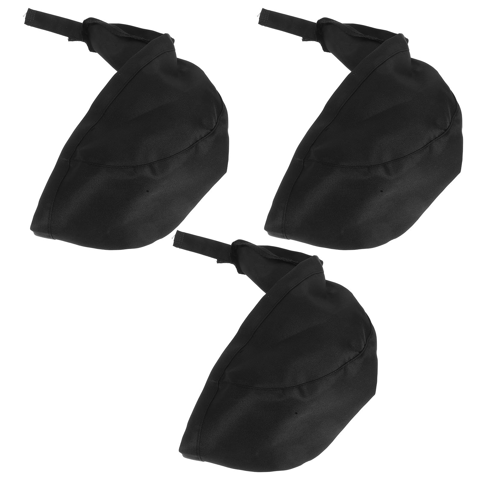 BESPORTBLE Gorros de Chef Negros de Tela Cómodos 3 Ajustables para Cocina y Trabajo Diario para Hombres y Chefs