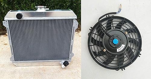 Radiador de aluminio de 3 núcleos para NISSAN Datsun Stanza 620 L20B 1975-1979 1976 1977 1978 MT + ventilador