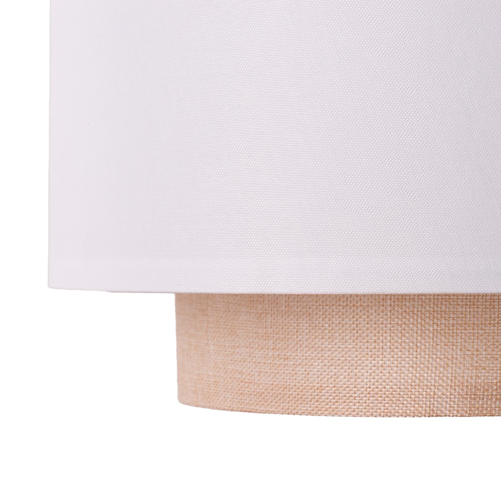 Alpinaluz Lámpara Colgante de Techo – Pantalla Textil Blanca con Detalle de Ratán Ø40 cm – Estilo Natural y Elegante – Casquillo E27 – Iluminación Decorativa para Salón, Dormitorio o Comedor