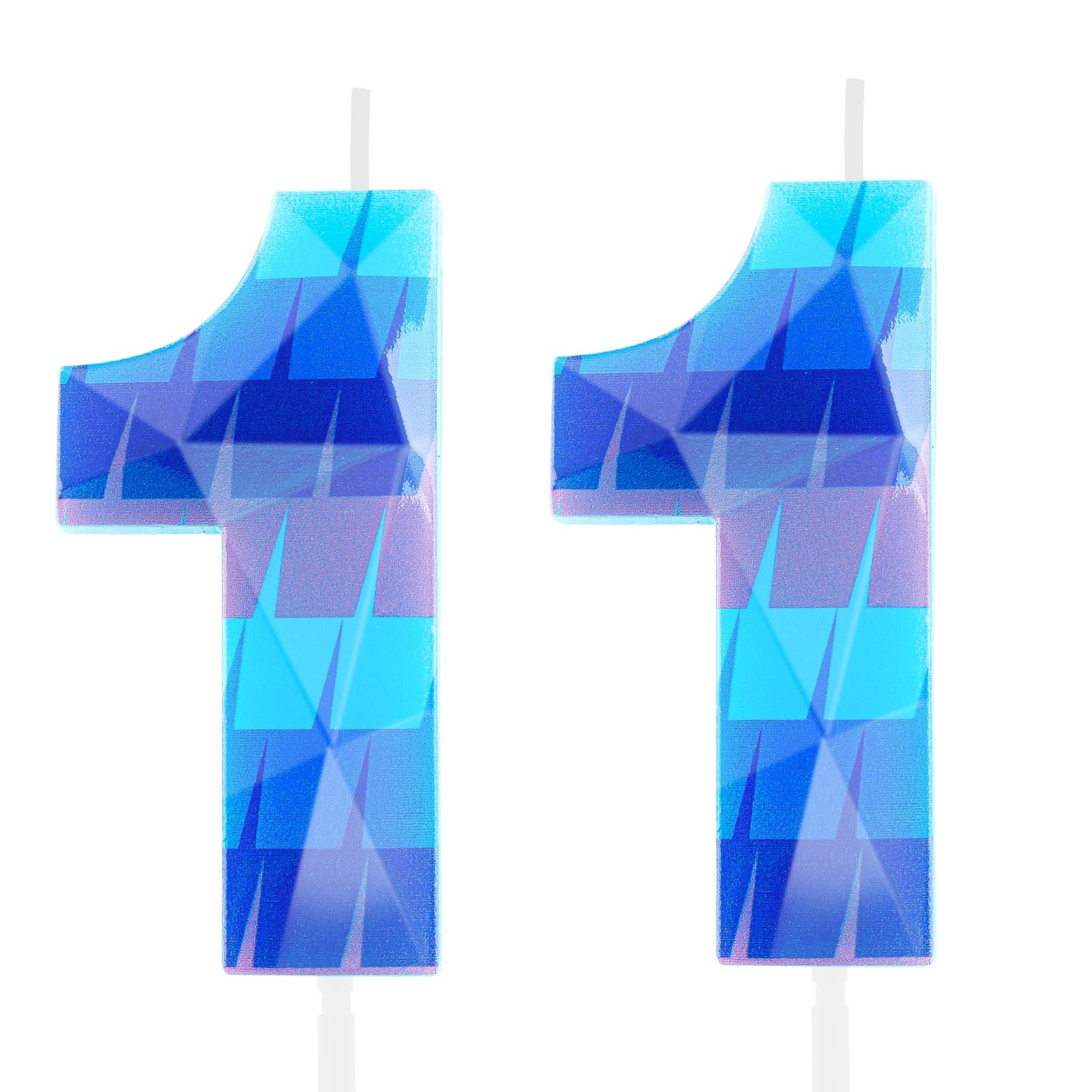 Hongplus 3D Video Game 11 Birthday Candles PiÃata Gaming Party Numeral 11 Candle Cake Topper for Kids Battle Boys 11th Birthday Decoration Gaming and