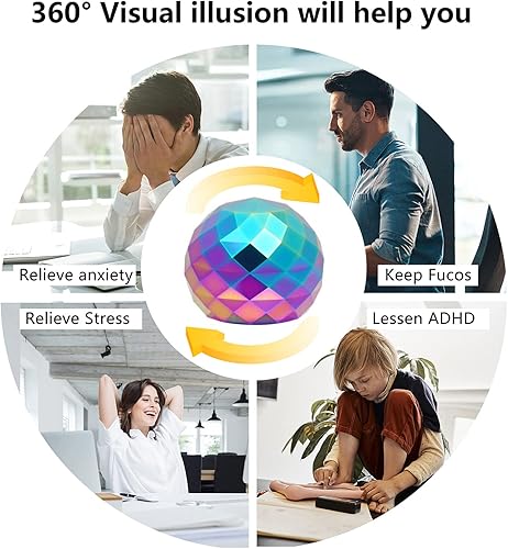 Miniatura 5 de Juguetes de escritorio para juguete cinético artículos geniales para niños, adolescentes, adultos, girando 180 segundos, juguete para aliviar el