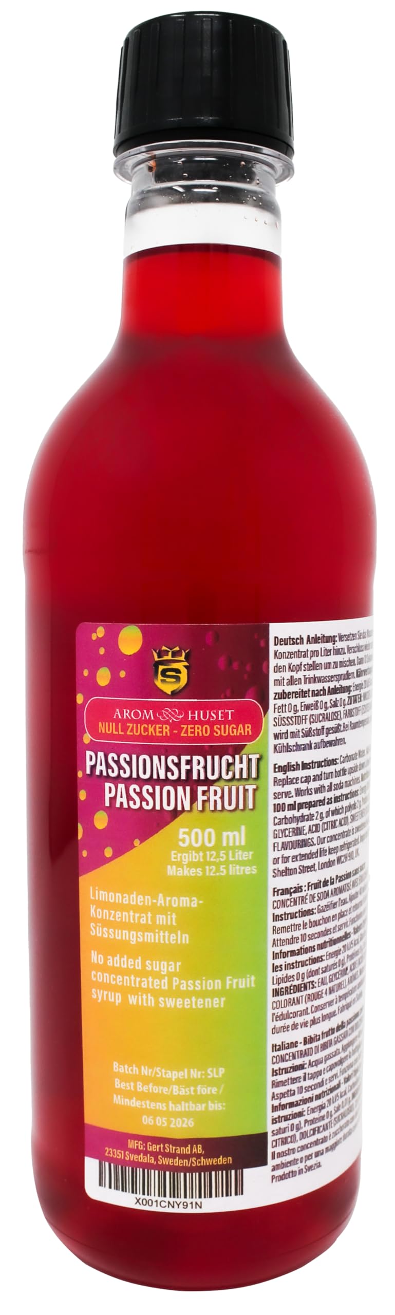 Aromhuset's Zero Passionsfrucht Soda-Konzentrat