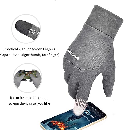 Miniatura 4 de Guantes de invierno para hombres y mujeres, guantes de pantalla táctil, guantes cálidos para clima frío, guantes de entrenamiento, correr, ciclismo