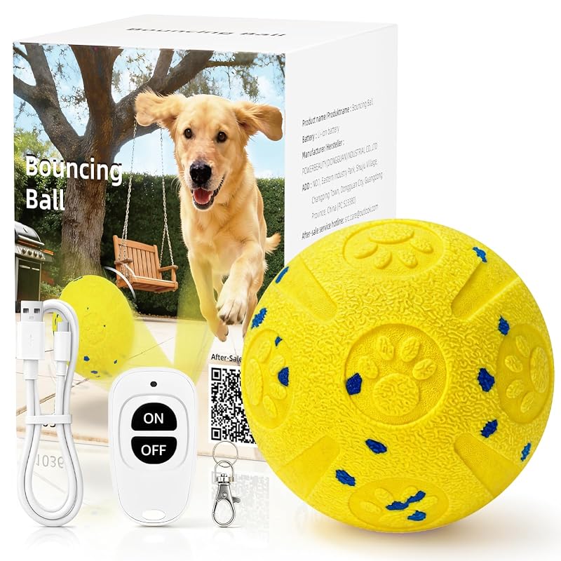Brinquedo Interativo para Cães com Bola Automática de E-TPU Dolita, Tamanho Médio