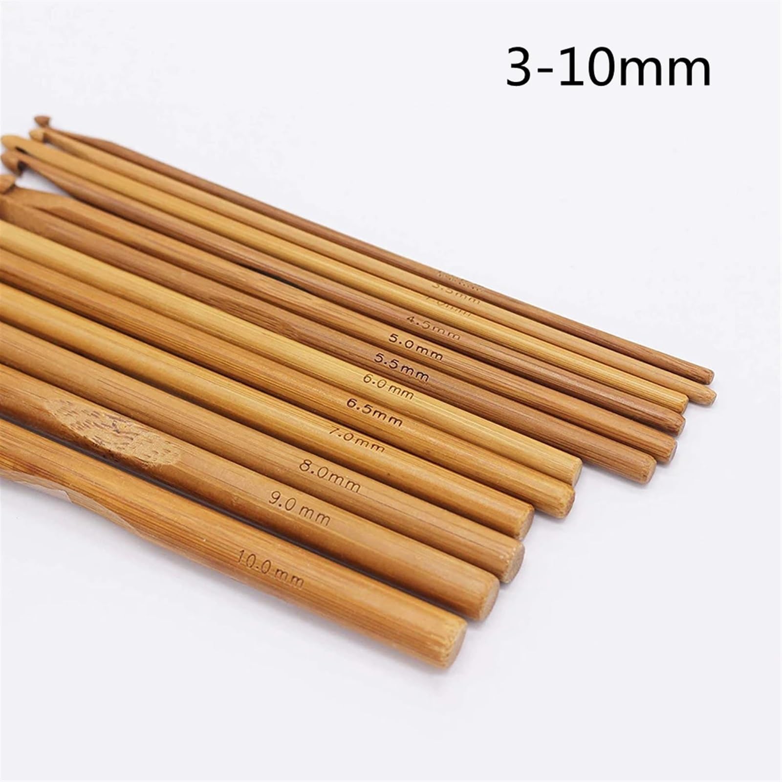 Uncinetti* Ferri da maglia, Set di uncinetti, 12 pezzi Manico in bambù Uncinetto lavorato a maglia Ferri da maglia artigianali Filati di tessitura 3-10mm for ferri da maglia fatti a mano Filati di tes