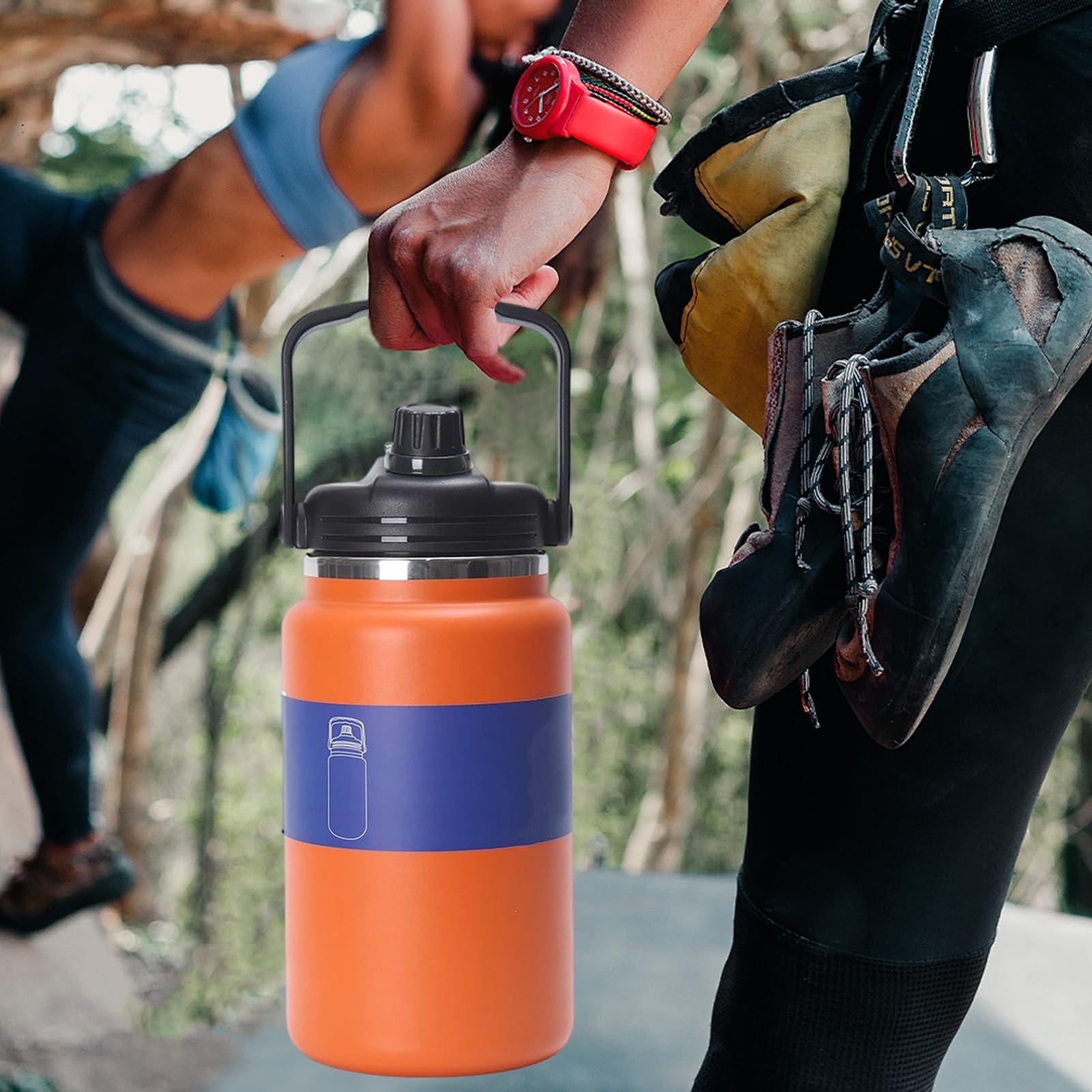Termo Isotérmico Termo Al Vacío De 4 Litros | Botella De Agua De Acero Inoxidable Para Gimnasio Senderismo Escuela Viajes Camping Ciclismo Deportes Y Actividades Al Aire