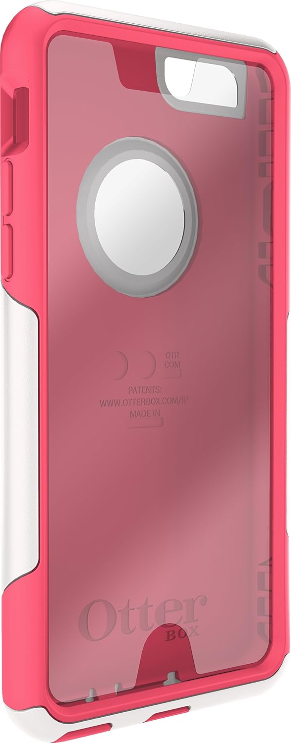 OTTERBOX COMMUTER SERIES iPhone 6/6s Case - Frustration FRĒe Packaging - NEON ROSE (WHISPER WHITE/BLAZE PINK)