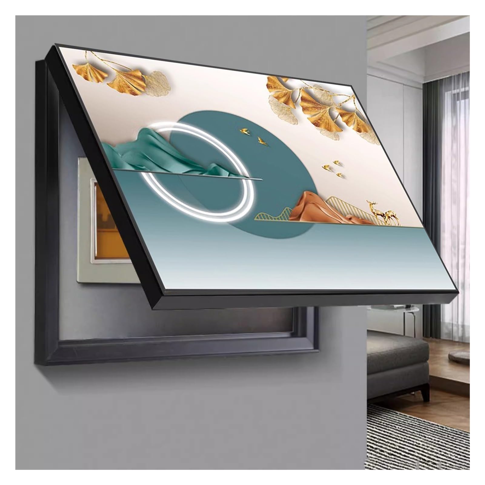 Copertura Decorativa Moderna del Contatore Elettrico Quadro Copri Quadro Elettrico Coperchio Contatore Elettrico Decorativo Quadro Copri Contatore(F,45x35cm)
