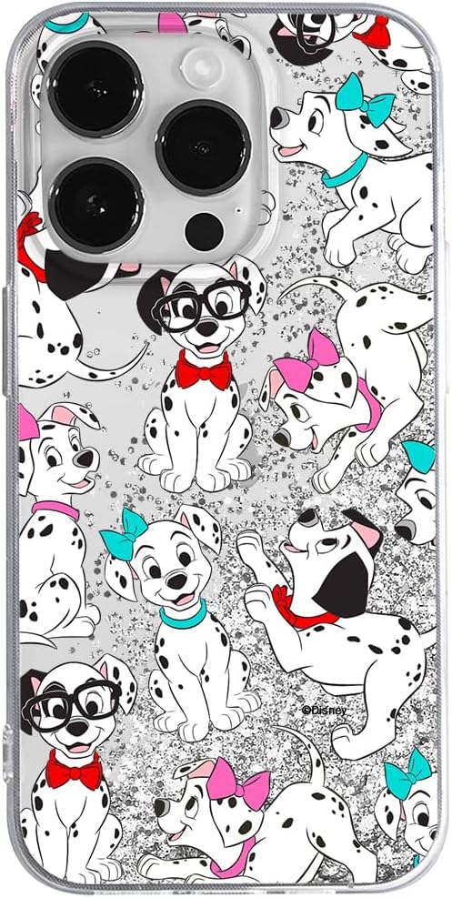 ERT GROUPMobile Phone case for Apple iPhone 14 PRO MAX Original and Officially Licensed Disney Pattern Dalmatians 006 optimally adapted to The Mobile Phone, with Glitter Overflow Effect
