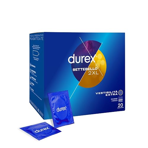 Durex Settebello XXL, Preservativi 2XL, 20 Profilattici