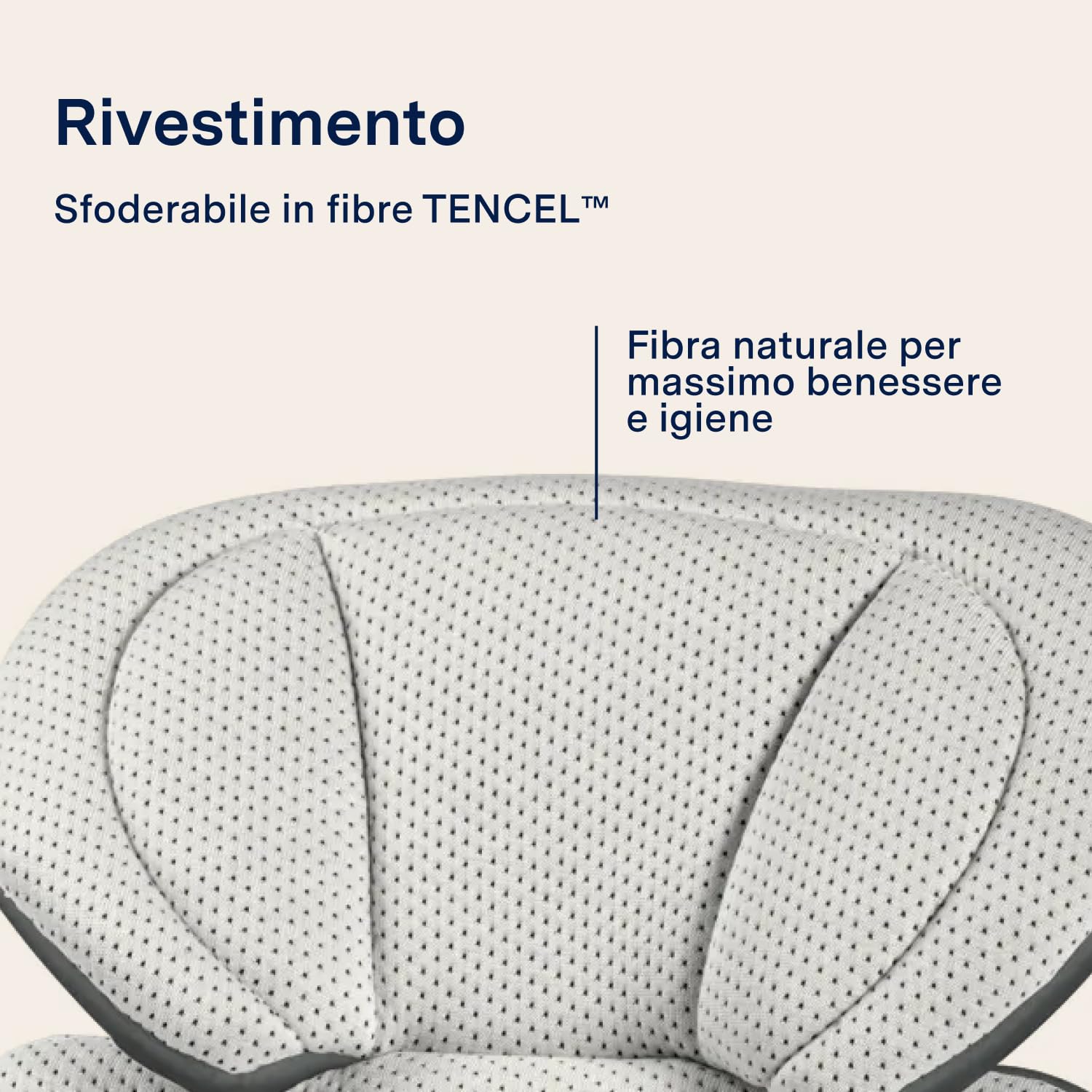 PEG Baby Stage Pad - Riduttore Ergonomico in TENCEL™ per Passeggino - Compatibile esclusivamente con Passeggino Ypsi di Peg Perego