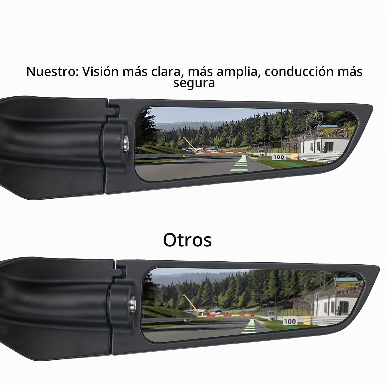 Xintre Racing - Espejos laterales de motocicleta universales de 10 mm y 8 mm, compatible con Honda Yamaha Kawasaki Z400 Z650 Z900 Suzuki Duke 1290 Super Duke R Evo ABS 390 Street Bike