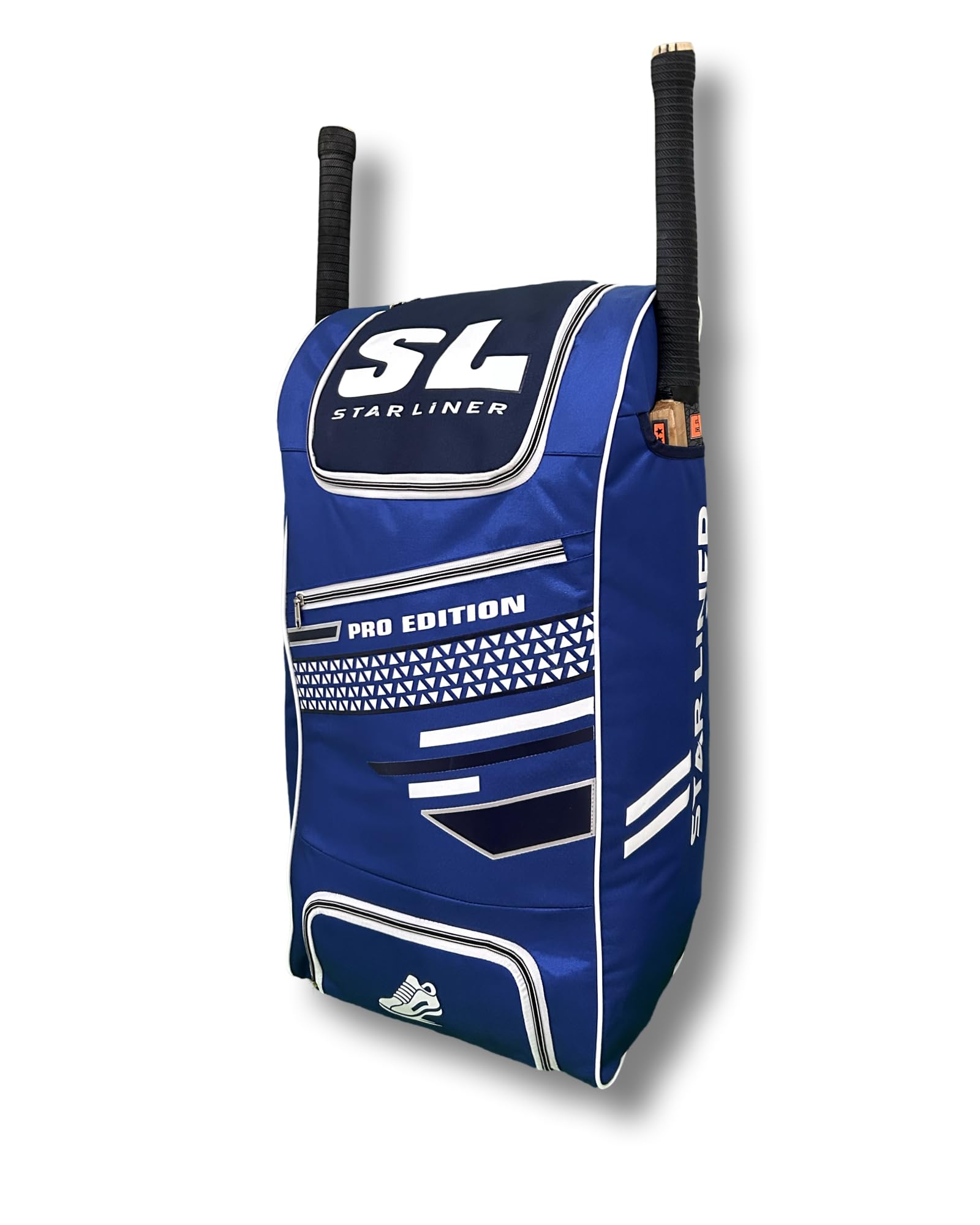SL Star Liner Pro Edition - Cricket kit Bag Duffle Wheels with Two Bat Pocket and Shoe Pocket (Blue)-image-10