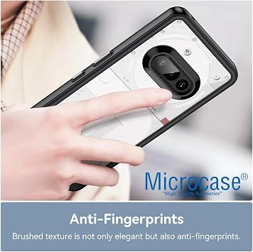 Microcase Nothing Phone 3A Shield Serisi Darbeye Dayanıklı Yarı Esnek Plastik Tpu Kılıf - AL8100 (Füme)