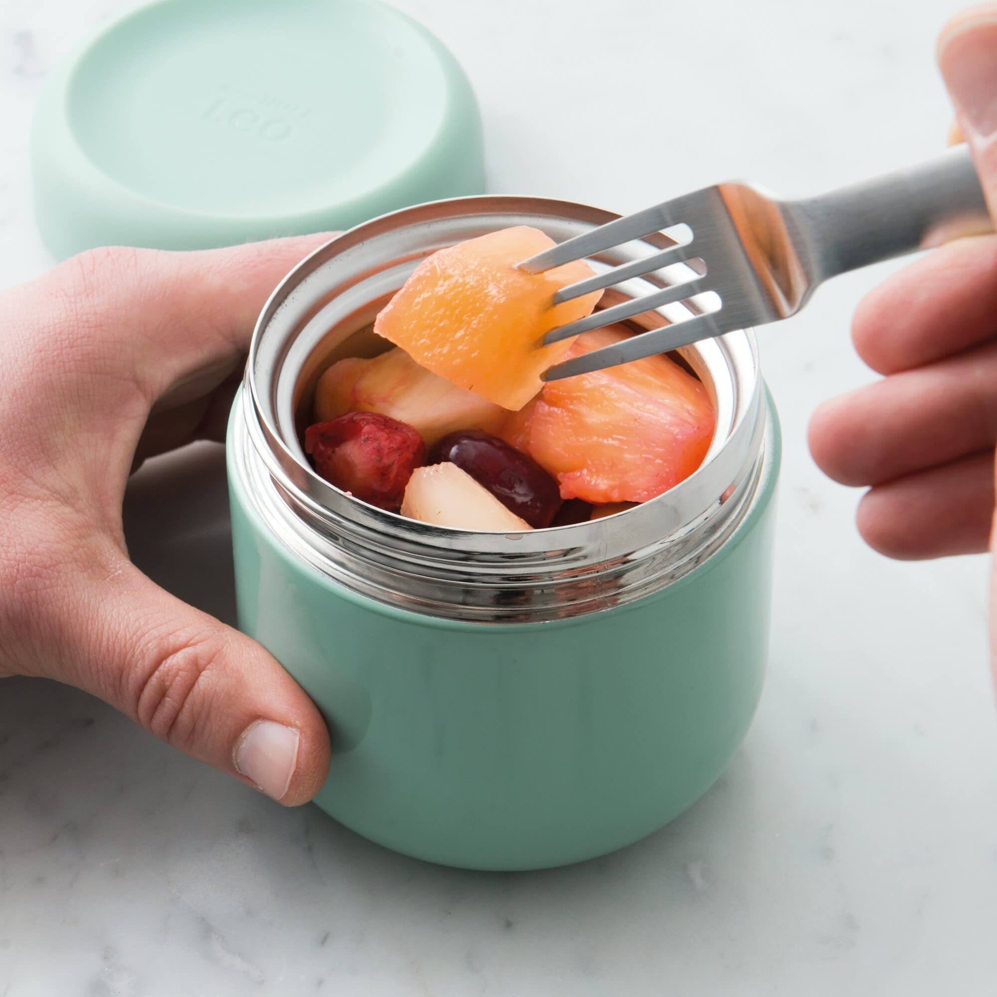 RECIPIENTE ALIMENTOS ACERO INOX 350 ml VERDE