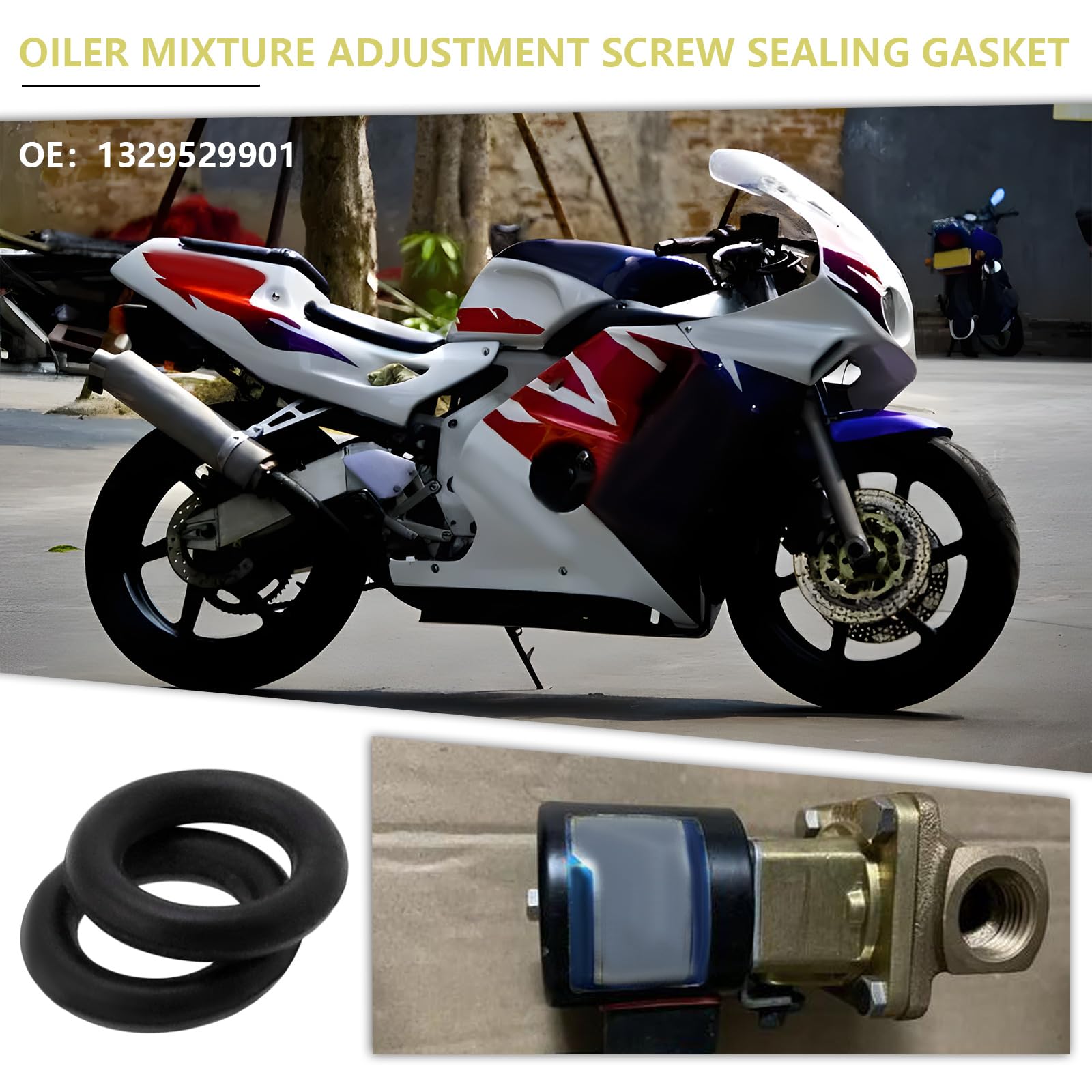 ECSiNG 10pcs Carburetor Mixing Adjustment Screw Rubber O Ring Sealing Gasket 1329529901 Outer Diameter 5mm Thickness 1mm Compatible with Keihin - Image 3