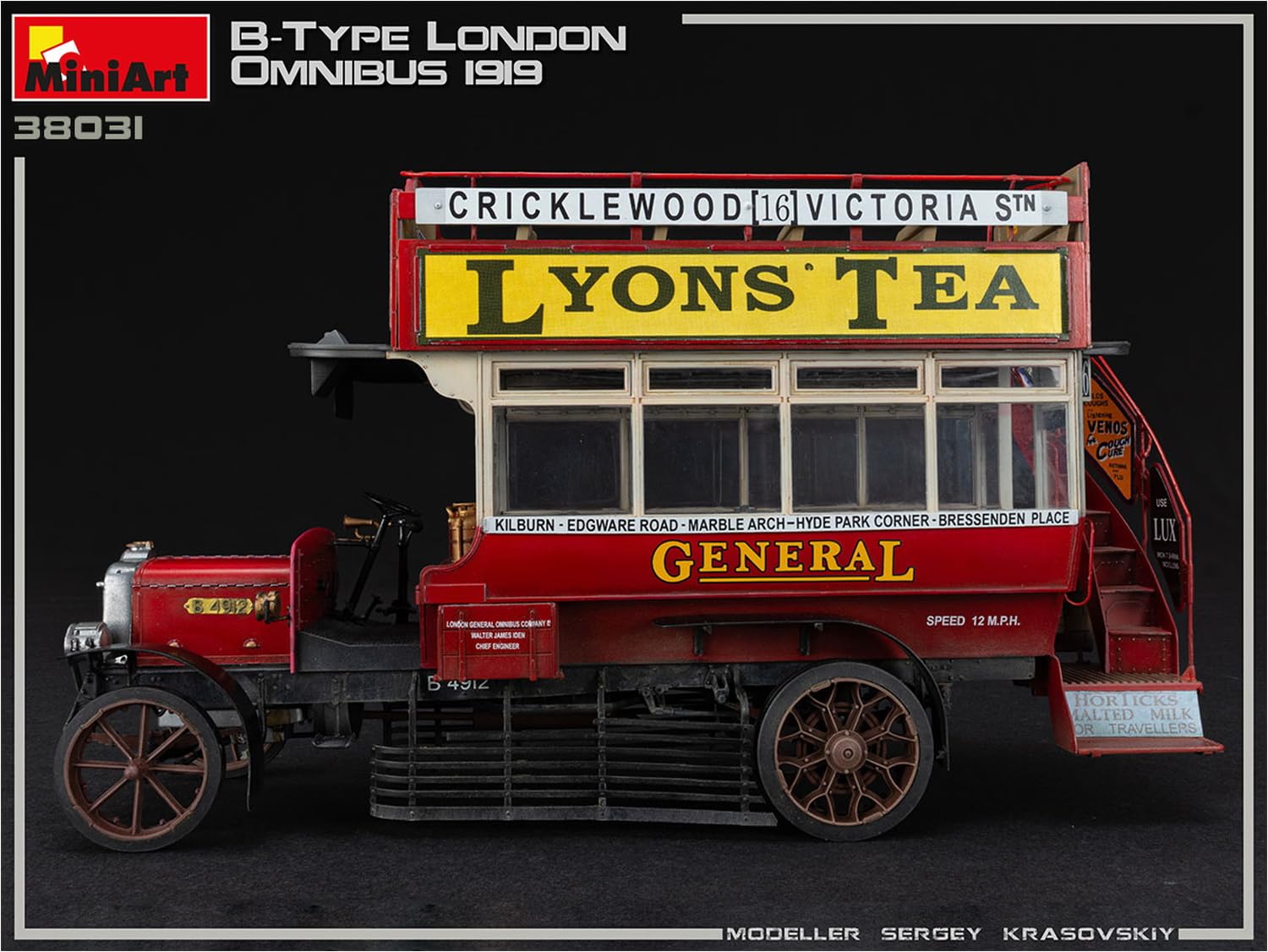 Mini Art 38031 1:35 Omnibus di Londra tipo B 1919 - replica originale, modellismo, plastica, camion, auto, kit per adulti