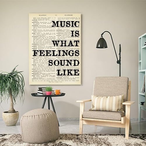 Miniatura 3 de Póster retro con diseño de tipografía, lienzo moderno para pared, diseño de música es lo que se siente como, para sala de estar, dormitorio, oficina